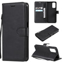 For OPPO A93 5G / A54 5G / A74 5G Solid Color Horizontal Flip Protective Leather Case with Holder & Card Slots & Wallet & Photo Frame & Lanyard(Black)