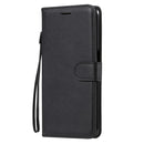 For OPPO A93 5G / A54 5G / A74 5G Solid Color Horizontal Flip Protective Leather Case with Holder & Card Slots & Wallet & Photo Frame & Lanyard(Black)