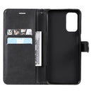 For OPPO A93 5G / A54 5G / A74 5G Solid Color Horizontal Flip Protective Leather Case with Holder & Card Slots & Wallet & Photo Frame & Lanyard(Black)