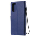 For OPPO A93 5G / A54 5G / A74 5G Solid Color Horizontal Flip Protective Leather Case with Holder & Card Slots & Wallet & Photo Frame & Lanyard(Blue)