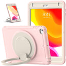 Shockproof TPU + PC Protective Case with 360 Degree Rotation Foldable Handle Grip Holder & Pen Slot For iPad mini 5 / 4(Cherry Blossoms Pink)