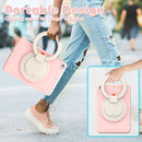 Shockproof TPU + PC Protective Case with 360 Degree Rotation Foldable Handle Grip Holder & Pen Slot For iPad mini 5 / 4(Cherry Blossoms Pink)