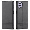 For Samsung Galaxy A22 4G AZNS Magnetic Calf Texture Horizontal Flip Leather Case with Card Slots & Holder & Wallet(Black)