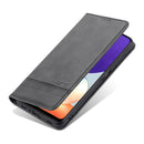 For Samsung Galaxy A22 4G AZNS Magnetic Calf Texture Horizontal Flip Leather Case with Card Slots & Holder & Wallet(Black)