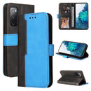 For Samsung Galaxy S20 FE / S20 Lite 5G / 4G Business Stitching-Color Horizontal Flip PU Leather Case with Holder & Card Slots & Photo Frame(Blue)