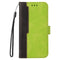 For Samsung Galaxy S21 FE Business Stitching-Color Horizontal Flip PU Leather Case with Holder & Card Slots & Photo Frame(Green)