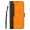 For Samsung Galaxy S21 FE Business Stitching-Color Horizontal Flip PU Leather Case with Holder & Card Slots & Photo Frame(Orange)