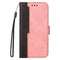 For Samsung Galaxy S21 FE Business Stitching-Color Horizontal Flip PU Leather Case with Holder & Card Slots & Photo Frame(Pink)