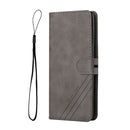 For Samsung Galaxy A22 5G Stitching Style 2-Color Cow Texture Horizontal Flip PU Leather Case with Holder & Card Slot & Lanyard(Gray)
