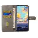 For Samsung Galaxy A22 5G Stitching Style 2-Color Cow Texture Horizontal Flip PU Leather Case with Holder & Card Slot & Lanyard(Gray)