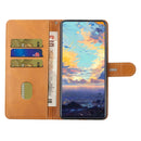 For Samsung Galaxy A22 5G Stitching Style 2-Color Cow Texture Horizontal Flip PU Leather Case with Holder & Card Slot & Lanyard(Yellow)