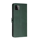 For Samsung Galaxy A22 5G Stitching Style 2-Color Cow Texture Horizontal Flip PU Leather Case with Holder & Card Slot & Lanyard(Green)