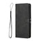 For Samsung Galaxy S21 FE 5G Stitching Style 2-Color Cow Texture Horizontal Flip PU Leather Case with Holder & Card Slot & Lanyard(Black)