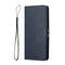For Samsung Galaxy S21 FE 5G Stitching Style 2-Color Cow Texture Horizontal Flip PU Leather Case with Holder & Card Slot & Lanyard(Blue)