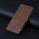 For Samsung Galaxy S21 FE 5G Stitching Style 2-Color Cow Texture Horizontal Flip PU Leather Case with Holder & Card Slot & Lanyard(Brown)
