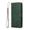 For Samsung Galaxy S21 FE 5G Stitching Style 2-Color Cow Texture Horizontal Flip PU Leather Case with Holder & Card Slot & Lanyard(Green)