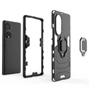 For Honor 50 Pro PC + TPU Shockproof Protective Case with Magnetic Ring Holder(Red)