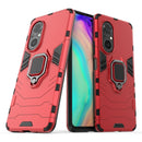 For Honor 50 SE PC + TPU Shockproof Protective Case with Magnetic Ring Holder(Red)