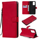 For Xiaomi Redmi Note 10 Pro 4G Solid Color Horizontal Flip Protective Leather Case with Holder & Card Slots & Wallet & Photo Frame & Lanyard(Red)