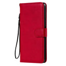 For Xiaomi Redmi Note 10 Pro 4G Solid Color Horizontal Flip Protective Leather Case with Holder & Card Slots & Wallet & Photo Frame & Lanyard(Red)