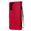 For Xiaomi Redmi Note 10 Pro 4G Solid Color Horizontal Flip Protective Leather Case with Holder & Card Slots & Wallet & Photo Frame & Lanyard(Red)