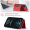 DG.MING M2 Series 3-Fold Multi Card Bag + Magnetic Back Cover Shockproof Case with Wallet & Holder Function For iPhone 12 / 12 Pro(Red)