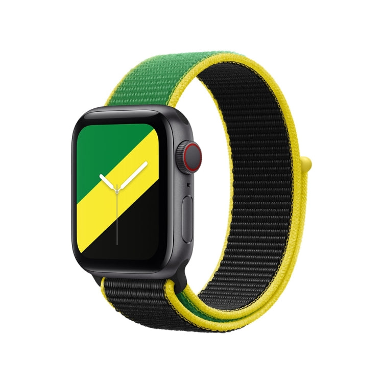 International Series Loopback Watch Bands For Apple Watch Series 8&7 45mm / SE 2&6&SE&5&4 44mm / 3&2&1 42mm(Jamaica)