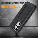 For Samsung Galaxy S21 Ultra 5G R-JUST Sliding Lens Cover Shockproof Dustproof Waterproof Metal + Silicone Case with Invisible Holder(Black)