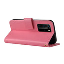 For Huawei P40 Pro Embossed Lucky Tree Horizontal Flip Leather Case with Holder & Card Slot & Wallet & Lanyard(Pink)