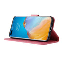 For Huawei P40 Pro Embossed Lucky Tree Horizontal Flip Leather Case with Holder & Card Slot & Wallet & Lanyard(Pink)