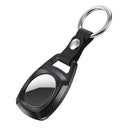 TPU Carbon Fiber Texture Shockproof Protective Cover Case with Keychain Ring For AirTag(Black)