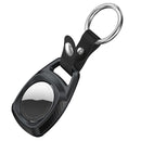 TPU Carbon Fiber Texture Shockproof Protective Cover Case with Keychain Ring For AirTag(Black)