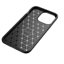 Carbon Fiber Texture Shockproof TPU Case For iPhone 13 Pro Max(Black)