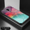 For LG G7 ThinQ Starry Sky Painted Tempered Glass TPU Shockproof Protective Case(Color Starry Sky)