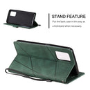 For OPPO A74 4G / F19 Skin Feel Splicing Horizontal Flip Leather Case with Holder & Card Slots & Wallet & Photo Frame(Green)