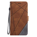 For OPPO A74 4G / F19 Skin Feel Splicing Horizontal Flip Leather Case with Holder & Card Slots & Wallet & Photo Frame(Brown)