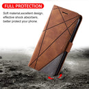 For OPPO A74 4G / F19 Skin Feel Splicing Horizontal Flip Leather Case with Holder & Card Slots & Wallet & Photo Frame(Brown)