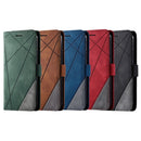 For OPPO A74 4G / F19 Skin Feel Splicing Horizontal Flip Leather Case with Holder & Card Slots & Wallet & Photo Frame(Green)
