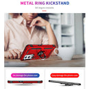 For OnePlus 9 Pro Shockproof TPU + PC Protective Case with 360 Degree Rotating Holder(Red)