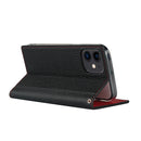 Litchi Genuine Leather Phone Case For iPhone 12 mini(Black)