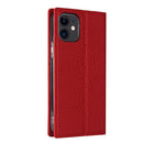 Litchi Genuine Leather Phone Case For iPhone 12 mini(Red)
