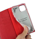 Litchi Genuine Leather Phone Case For iPhone 12 mini(Red)