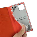 Litchi Genuine Leather Phone Case For iPhone 12 / 12 Pro(Orange)