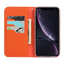 Litchi Genuine Leather Phone Case For iPhone XR(Orange)