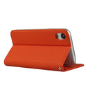 Litchi Genuine Leather Phone Case For iPhone XR(Orange)