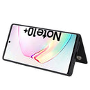 For Galaxy Note 10 Plus Solid Color Double Buckle Zipper Shockproof Protective Case(Black)
