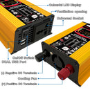 Tang III Generation 12V to 220V 6000W Car Power Inverter with LCD Display & Dual USB(Yellow)