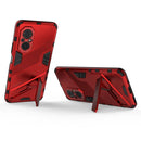 For Honor 50 SE / Huawei nova 9 SE Punk Armor 2 in 1 PC + TPU Shockproof Case with Invisible Holder(Red)