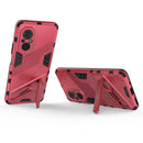 For Honor 50 SE / Huawei nova 9 SE Punk Armor 2 in 1 PC + TPU Shockproof Case with Invisible Holder(Light Red)