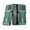 For Xiaomi Redmi K40 Gaming War Chariot Series Armor All-inclusive Shockproof PC + TPU Protective Case with Invisible Holder(Green)